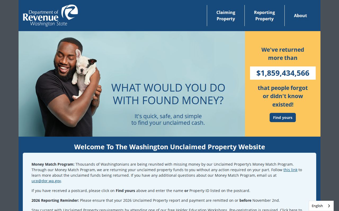 Yakima County public records unclaimed property name search
